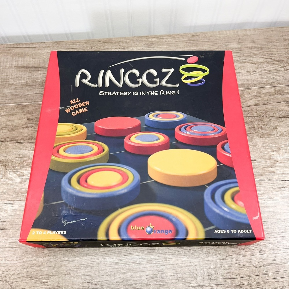 RINGGZ All Wooden Strategy Ring‎ Board Game 100% COMPLETE